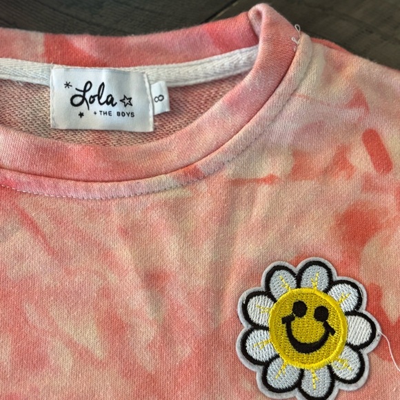 Lola + The Boys Orange and Yellow Short Sleeve Tee - Picture 2 of 2